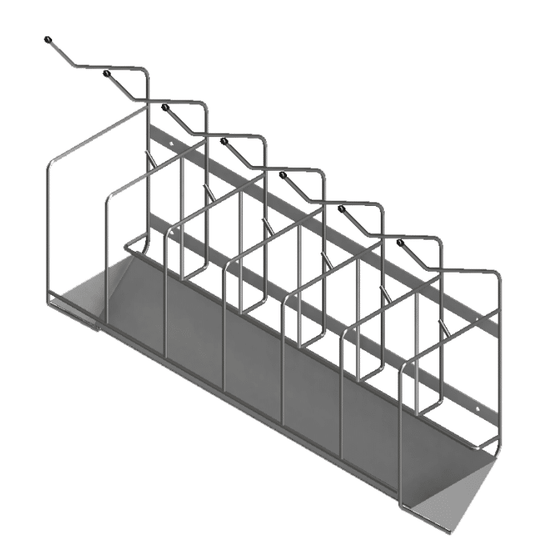 B22310 Wall Mounted Bed Pan & Bottle Rack